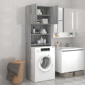 Galleria Design Washing Machine Cabinet Grey Sonoma 64x25.5x190 cm