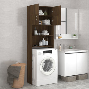 Galleria Design Washing Machine Cabinet Brown Oak 64x25.5x190 cm