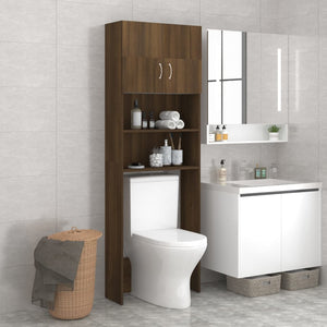 Galleria Design Washing Machine Cabinet Brown Oak 64x25.5x190 cm