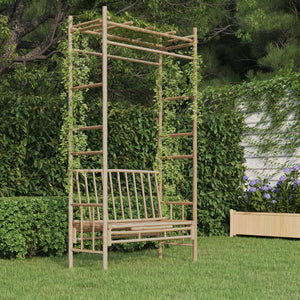 Galleria Design Garden Bench with Pergola 116 cm Bamboo