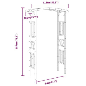 Galleria Design Rose Arch Bamboo 118x40x187 cm