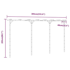 Galleria Design Pergola Bamboo 385x40x205 cm