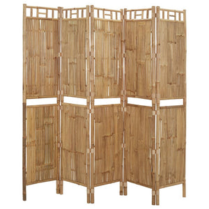 Galleria Design 5-Panel Room Divider Bamboo 200x180 cm