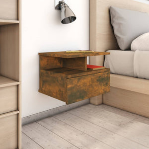 Galleria Design Floating Nightstand 2 pcs Smoked Oak 40x31x27 cm Engineered Wood