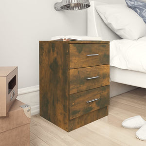 Galleria Design Bedside Cabinets 2 pcs Smoked Oak 38x35x56 cm Engineered Wood