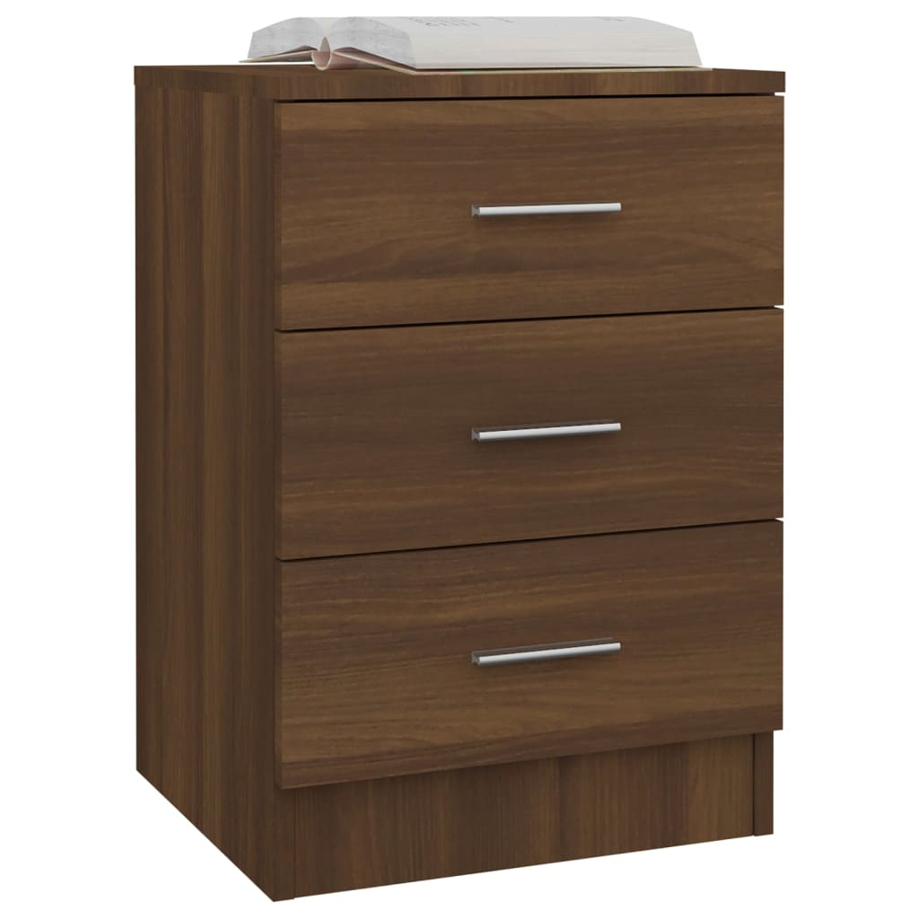 Galleria Design Bedside Cabinets 2 pcs Brown Oak 38x35x56 cm Engineered Wood