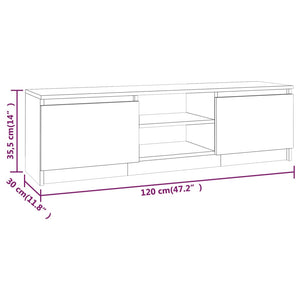 Galleria Design TV Cabinet Smoked Oak 120x30x35.5 cm Engineered Wood