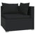 Galleria Design 7 Piece Garden Lounge Set with Cushions Black Poly Rattan