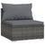 Galleria Design 8 Piece Garden Lounge Set with Cushions Grey Poly Rattan