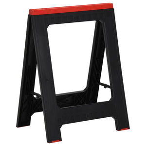 Galleria Design Foldable Work Trestles 2 pcs Black and Red Polypropylene 350 kg