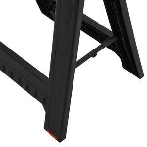 Galleria Design Foldable Work Trestles 2 pcs Black and Red Polypropylene 350 kg