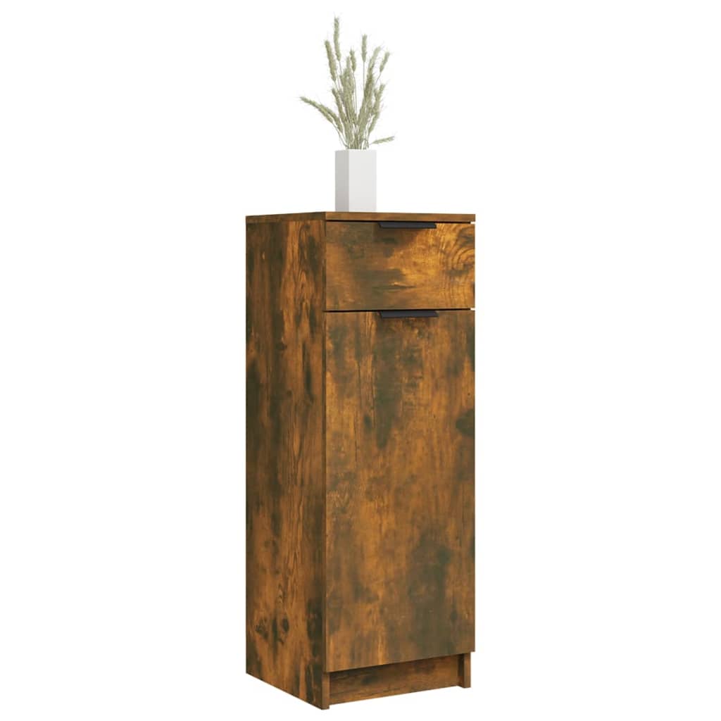 Galleria Design Bathroom Cabinet Smoked Oak 32x34x90 cm Engineered Wood