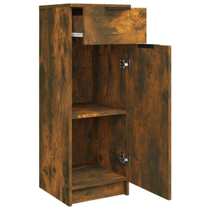 Galleria Design Bathroom Cabinet Smoked Oak 32x34x90 cm Engineered Wood