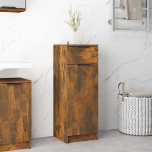 Galleria Design Bathroom Cabinet Smoked Oak 32x34x90 cm Engineered Wood