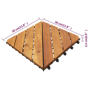 Galleria Design Decking Tiles 20 pcs Brown 30x30 cm Solid Wood Acacia