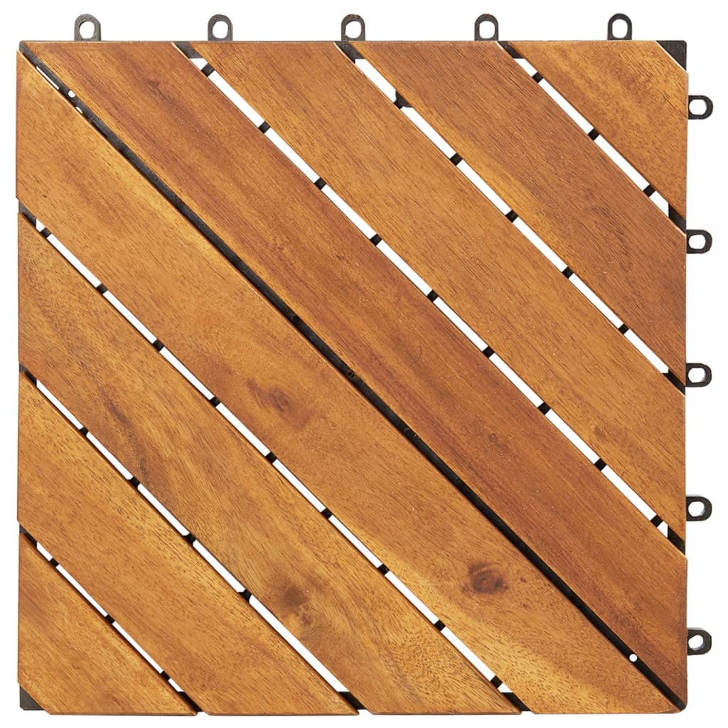 Galleria Design Decking Tiles 30 pcs Brown 30x30 cm Solid Wood Acacia