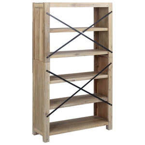 Galleria Design 5-Tier Bookcase 80x30x140 cm Solid Wood Acacia