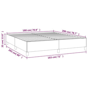 Galleria Design Bed Frame without Mattress Light Grey 180x200 cm Super King Fabric