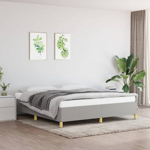 Galleria Design Bed Frame without Mattress Light Grey 180x200 cm Super King Fabric