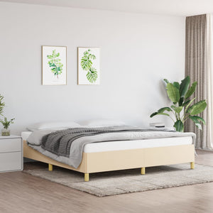 Galleria Design Bed Frame without Mattress Cream 180x200 cm Super King Fabric