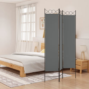 Galleria Design 3-Panel Room Divider Anthracite 120x200 cm Fabric