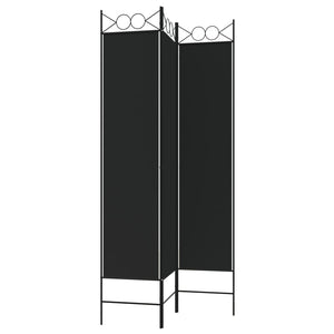 Galleria Design 3-Panel Room Divider Black 120x200 cm Fabric