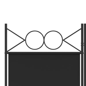 Galleria Design 3-Panel Room Divider Black 120x200 cm Fabric