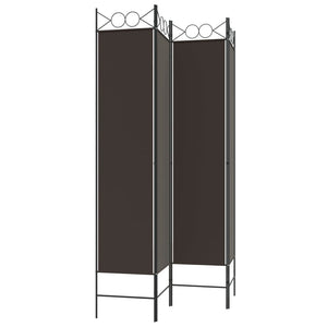 Galleria Design 4-Panel Room Divider Brown 160x200 cm Fabric