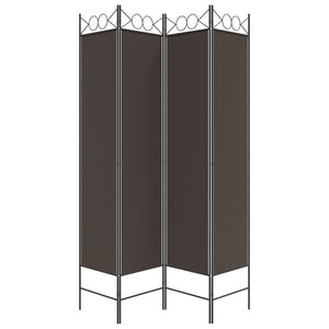 Galleria Design 4-Panel Room Divider Brown 160x200 cm Fabric