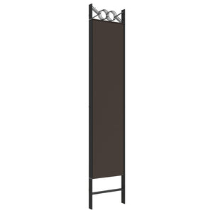 Galleria Design 4-Panel Room Divider Brown 160x200 cm Fabric