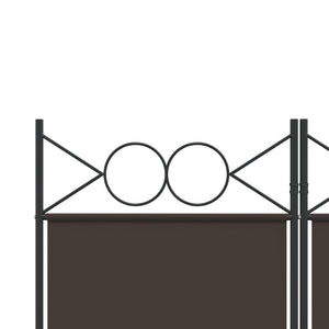 Galleria Design 4-Panel Room Divider Brown 160x200 cm Fabric