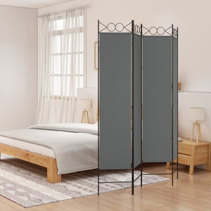 Galleria Design 4-Panel Room Divider Anthracite 160x200 cm Fabric