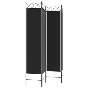 Galleria Design 4-Panel Room Divider Black 160x200 cm Fabric