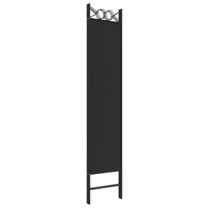 Galleria Design 4-Panel Room Divider Black 160x200 cm Fabric