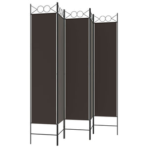 Galleria Design 5-Panel Room Divider Brown 200x200 cm Fabric