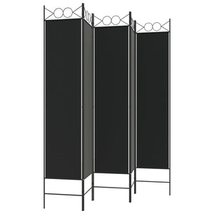 Galleria Design 5-Panel Room Divider Black 200x200 cm Fabric