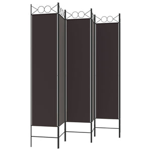 Galleria Design 6-Panel Room Divider Brown 240x200 cm Fabric