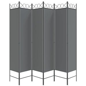 Galleria Design 6-Panel Room Divider Anthracite 240x200 cm Fabric