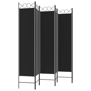 Galleria Design 6-Panel Room Divider Black 240x200 cm Fabric