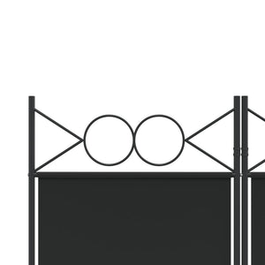 Galleria Design 6-Panel Room Divider Black 240x200 cm Fabric