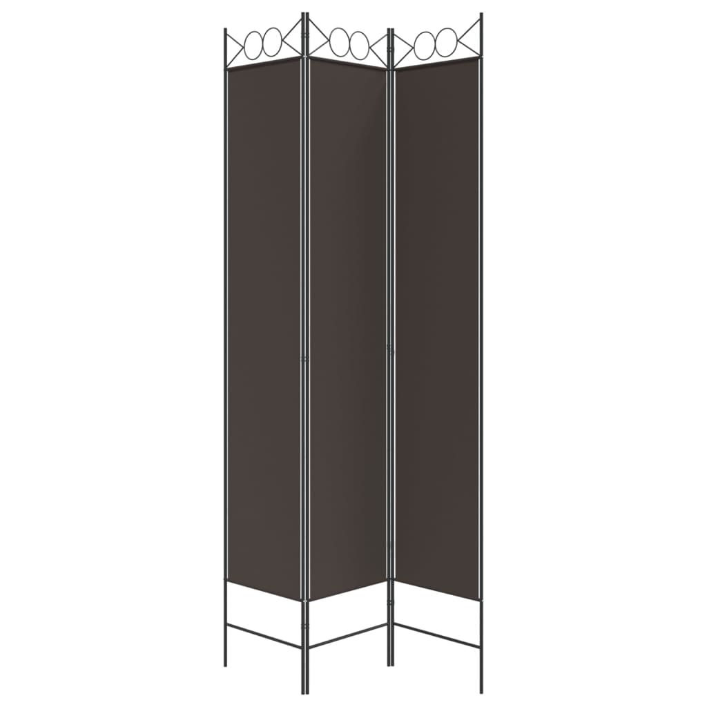 Galleria Design 3-Panel Room Divider Brown 120x220 cm Fabric