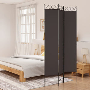 Galleria Design 3-Panel Room Divider Brown 120x220 cm Fabric