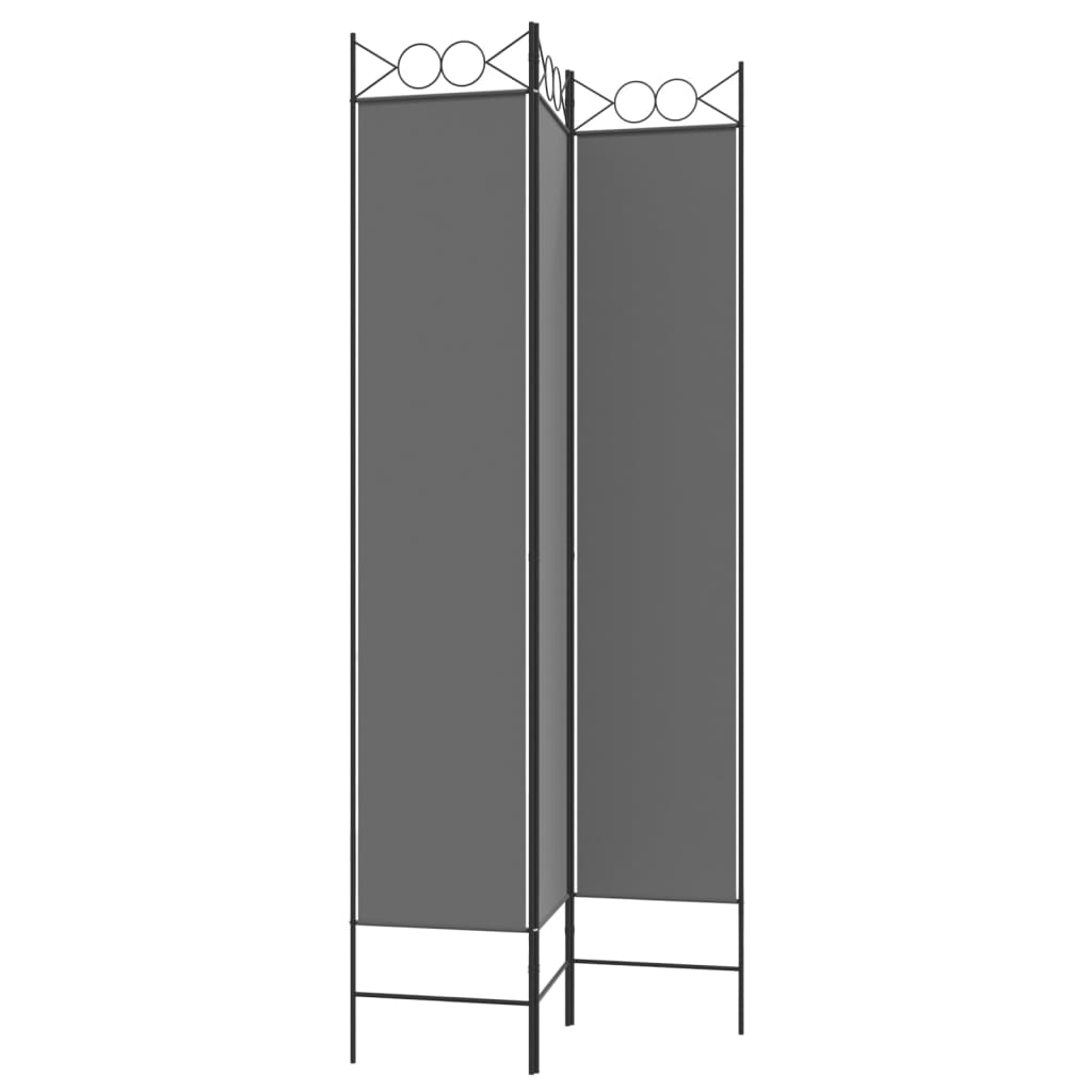 Galleria Design 3-Panel Room Divider Anthracite 120x220 cm Fabric