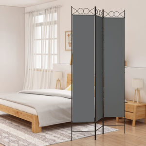 Galleria Design 3-Panel Room Divider Anthracite 120x220 cm Fabric