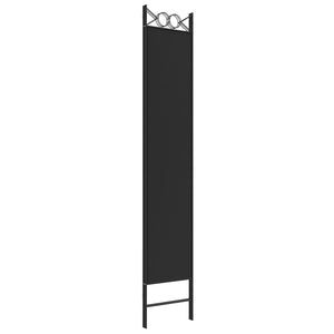 Galleria Design 3-Panel Room Divider Black 120x220 cm Fabric