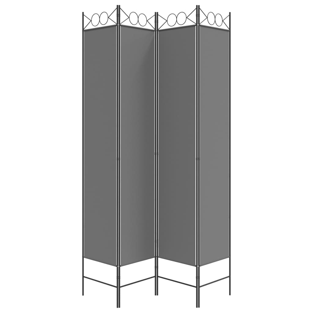 Galleria Design 4-Panel Room Divider Anthracite 160x220 cm Fabric