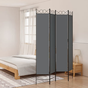 Galleria Design 4-Panel Room Divider Anthracite 160x220 cm Fabric