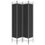 Galleria Design 4-Panel Room Divider Black 160x220 cm Fabric