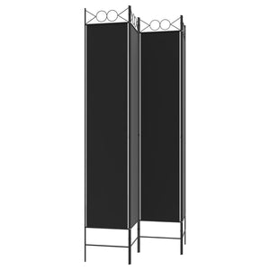 Galleria Design 4-Panel Room Divider Black 160x220 cm Fabric