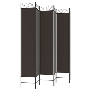 Galleria Design 6-Panel Room Divider Brown 240x220 cm Fabric